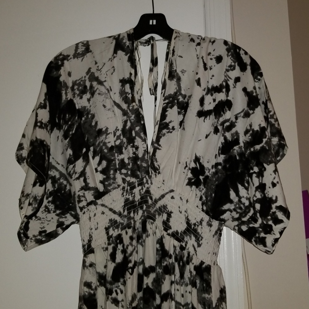 Awesome black and white tiedye maxi dress